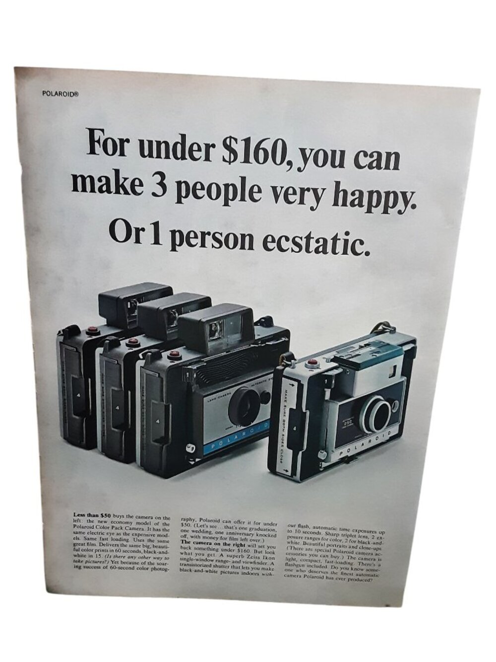 1967 Polaroid Camera Vintage Print Ad Instant Photography Retro Photo